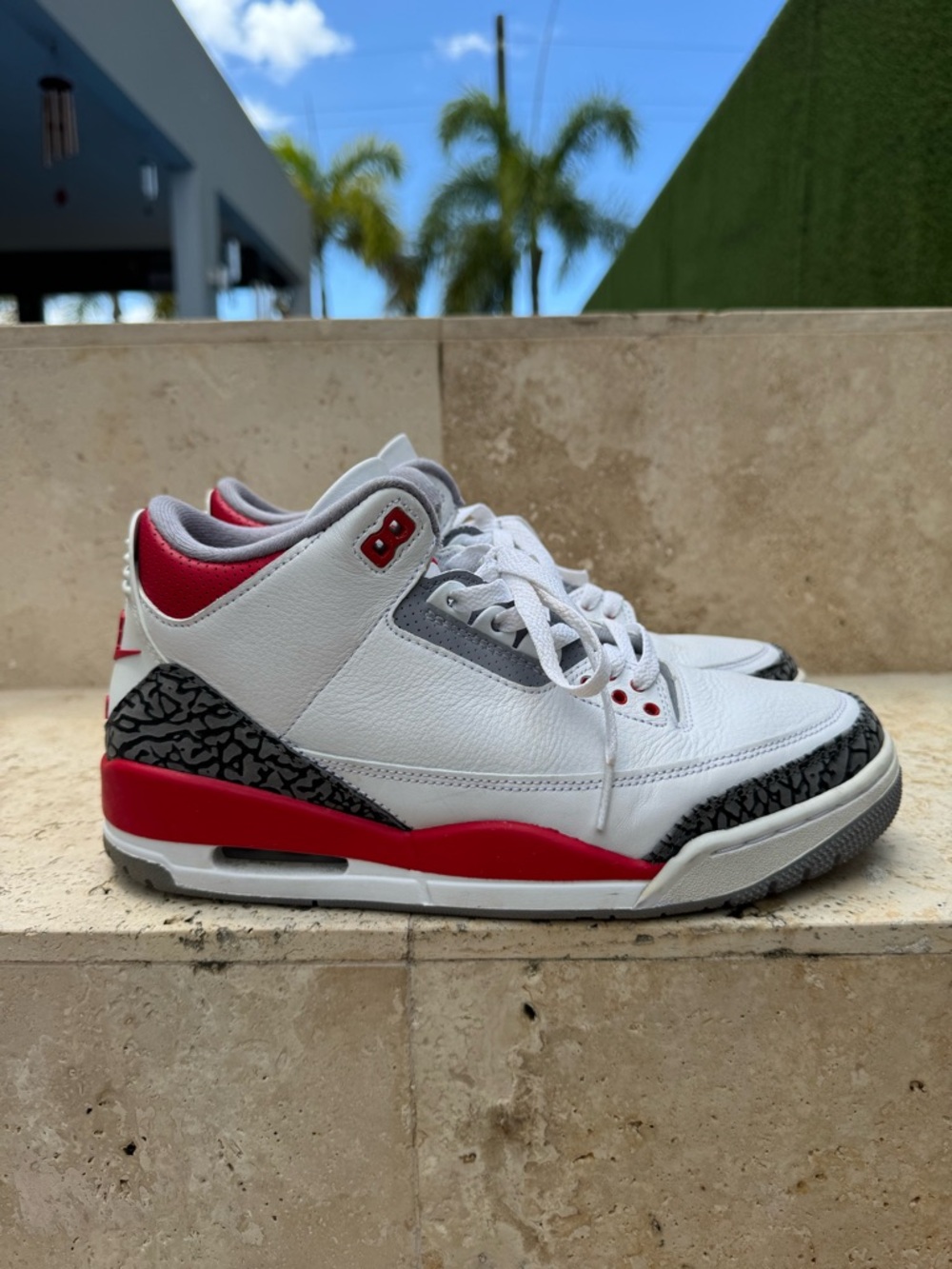 Jordan Air Jordan 3 White Fire Red DN3707-
160 Men's Sneakers Size 9 men